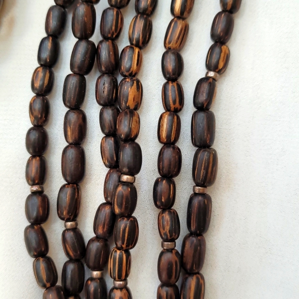 Silpada Designs palmwood beads necklace and bracelet set - Picture 2 of 5
